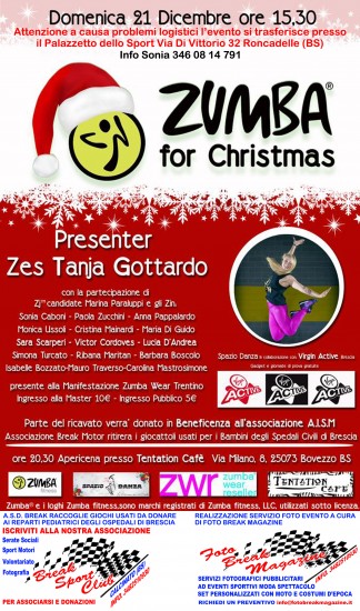 2014-12-11 ZUMBA FOR CHRISTMAS BOVEZZO DOMENICA 21 DICEMBRE ORE 15.30