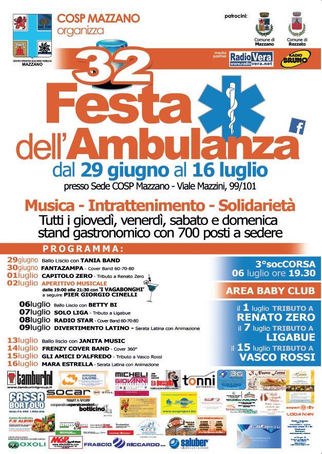 32° Festa Dell’Ambulanza Cosp Mazzano Brescia
