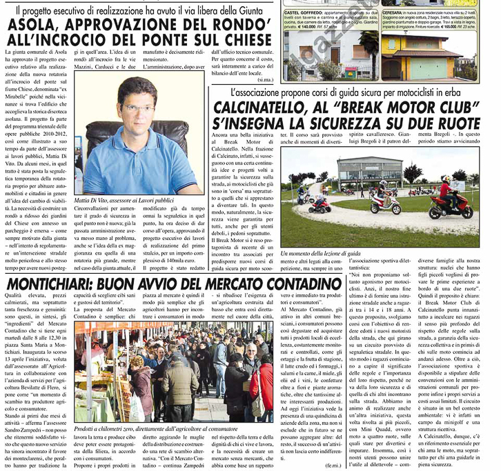 2010-06-12 Articolo Il Gazzettino Nuovo Sicurezza Su 2 Ruote