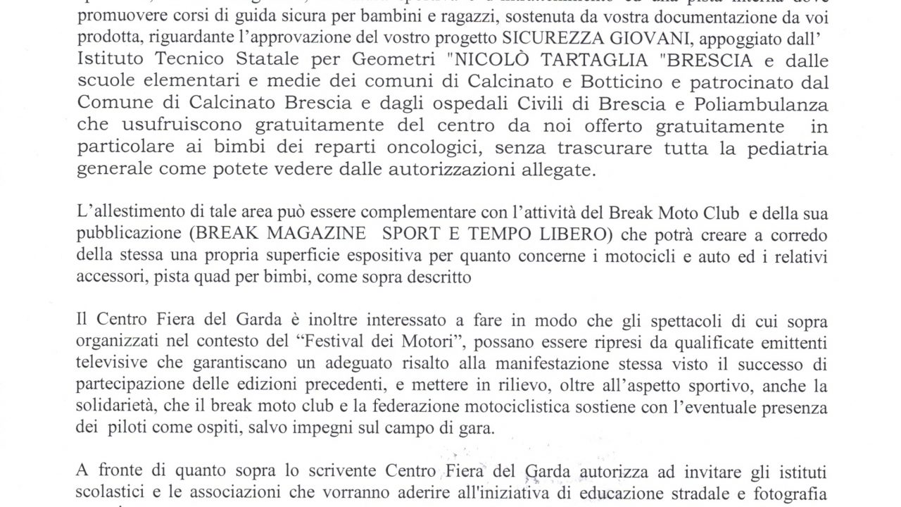 2015-05-20 Incarico Centro Fiera Del Garda Festival Dei Motori