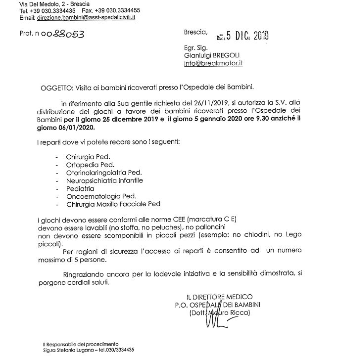 2019-12-05 Autorizzazione Spedali Civili Volontariato Di Natale & Epifania