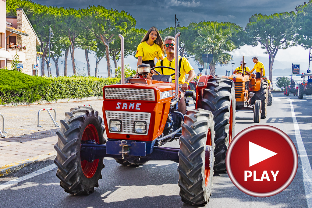 2024-07-07 Video Rievocazione Delle Tradizioni Contadine Sfilata Di Trattori D’Epoca Sul Garda